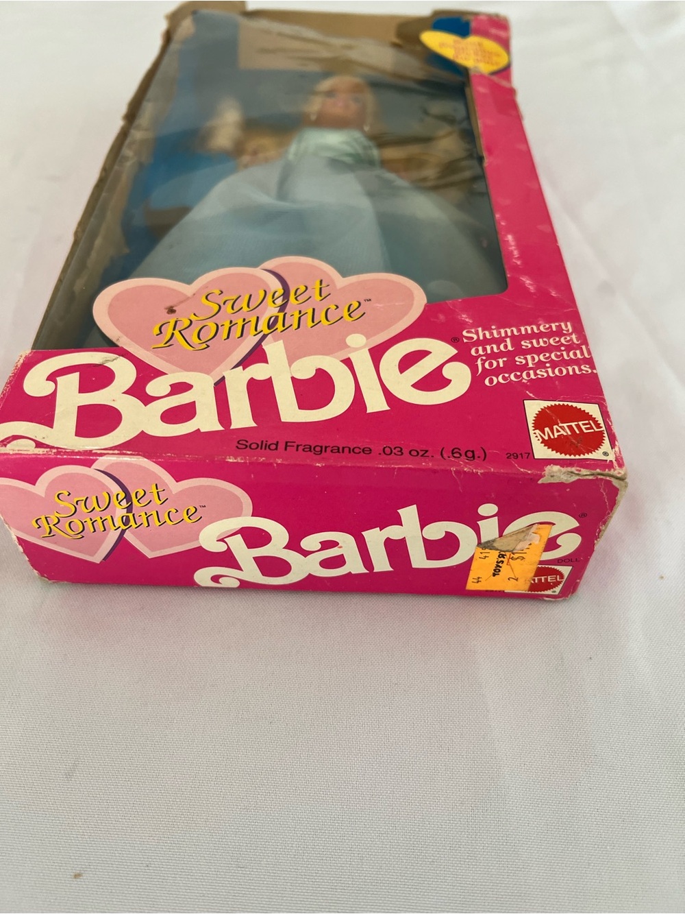 Vintage 1991 Sweet Romance Barbie in Shimmery Pale Blue Ball Gown - Picture 8 of 10